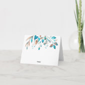 Carte de remerciements de mariage élégant de la Ma (Dos)