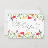 Carte de remerciements de Mariage Fleur sauvage co (Devant)