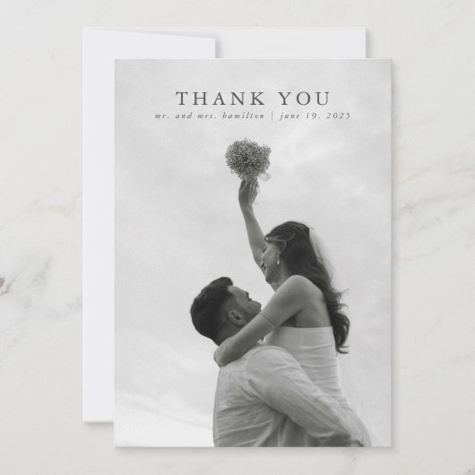 Carte de remerciements de mariage fleur sauvage ro (Devant)