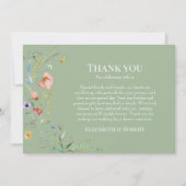 Carte de remerciements de Mariage Fleur sauvage Sa (Devant)