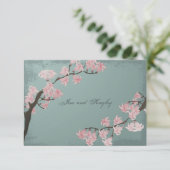 Carte de remerciements de mariage - fleurs de (Debout devant)