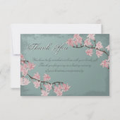 Carte de remerciements de mariage - fleurs de (Dos)