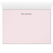 Carte de remerciements de Mariage floral blanc et  (Intérieur Horizontal (Bas))