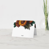 Carte de remerciements de Mariage Floral Orange Ru (Dos)