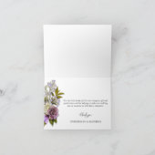 Carte de remerciements de Mariage Floral Rustique (Intérieur)