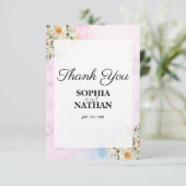 Carte de remerciements de Mariage flou (Debout devant)