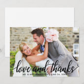 Carte de Remerciements de Mariage Moderne Mr. et M (Devant / Derrière)