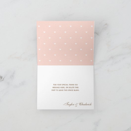 CARTE DE REMERCIEMENTS DE MARIAGE MONOGRAMMEE CHAP (Intérieur)