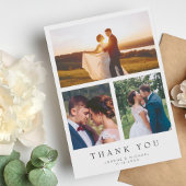 Carte de remerciements de Mariage multi-photo simp