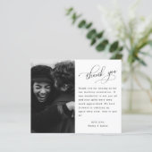 Carte de remerciements de Mariage photo à lettres  (Debout devant)