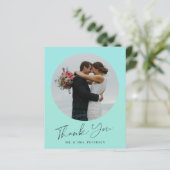 Carte de remerciements de mariage photo de script  (Debout devant)