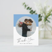 Carte de remerciements de mariage photo de script (Debout devant)