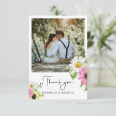 Carte de remerciements de Mariage photo de tournes (Debout devant)