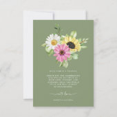 Carte de remerciements de Mariage photo de tournes (Dos)