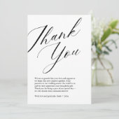 Carte de remerciements de Mariage photo minimalist (Debout devant)