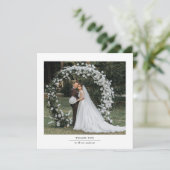 Carte de remerciements de Mariage photo minimalist (Debout devant)