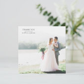 Carte de remerciements de Mariage photo minimalist (Debout devant)