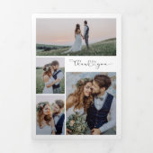Carte de remerciements de Mariage photo multiple (Page de couverture)