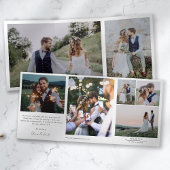 Carte de remerciements de Mariage photo multiple