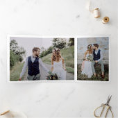Carte de remerciements de Mariage photo multiple (Intérieur)