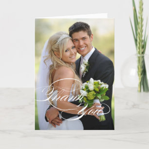 CARTE DE REMERCIEMENTS DE MARIAGE PHOTO PLIÉE ÉC