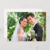 Carte de remerciements de Mariage photo rustique (Devant / Derrière)