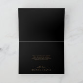 Carte de remerciements de Mariage plié Black Gold  (Intérieur)