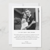 Carte de remerciements de mariage rétro vintage (Dos)