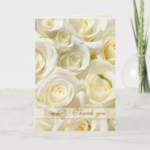 Carte de remerciements de mariage - roses de