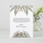 Carte de remerciements de Mariage Russe Eucalyptus (Debout devant)