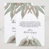Carte de remerciements de Mariage Russe Eucalyptus (Devant / Derrière)