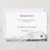 Carte de remerciements de mariage rustique (Devant)