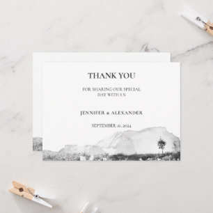Carte de remerciements de mariage rustique