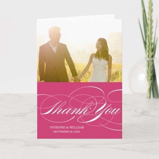 CARTE DE REMERCIEMENTS DE MARIAGE | SCRIPT MERCI (Devant)