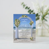 Carte de remerciements de mariage sur la plage (Debout devant)