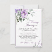 Carte de remerciements de mémoire de Sympathy Viol (Devant)