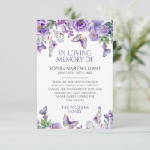 Carte de remerciements de mémoire Sympathy Flowers (Debout devant)