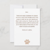 Carte De Remerciements De mignons chiots fête de chiots faisons la fête (Dos)