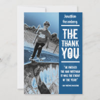 Carte de remerciements de Mitzvah de barre de