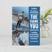 Carte de remerciements de Mitzvah de barre de (Debout devant)