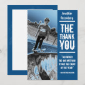 Carte de remerciements de Mitzvah de barre de (Devant / Derrière)