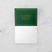 Carte de remerciements de Mitzvah de barre d'or de (Intérieur)