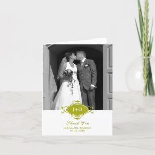 Carte de remerciements de monogramme Regal