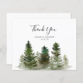 Carte de remerciements de montagne | Budget (Devant / Derrière)