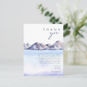 Carte de remerciements de montagne d'hiver (Debout devant)