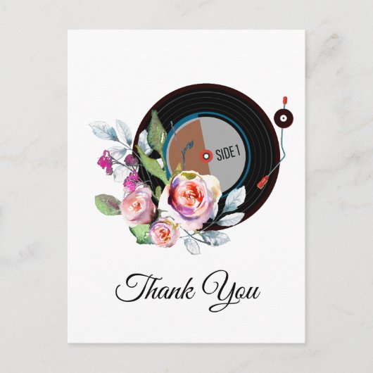 carte de remerciements de musique adulte (Devant)