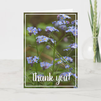 Carte de remerciements de myosotis