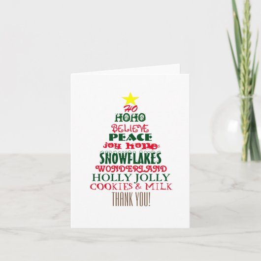 Carte de remerciements de Noël (Devant)