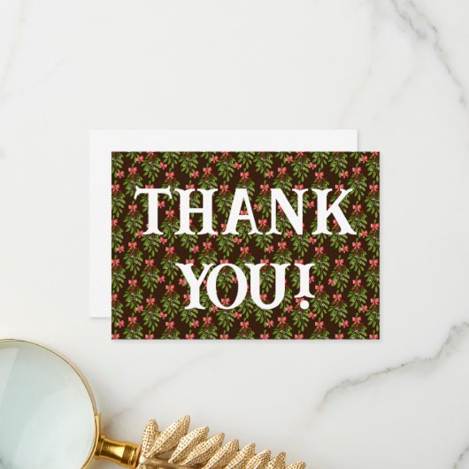 Carte de remerciements de Noël (Devant/Arrière en situation)