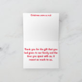 Carte de remerciements de Noël (Intérieur)